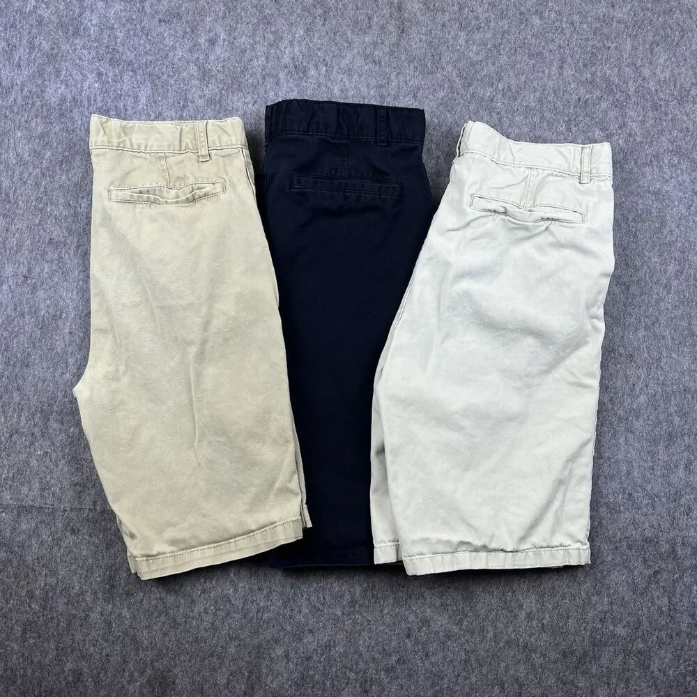 Lot Of 3 Childrens Place Boys Uniform Pants Chino Khaki Black 9